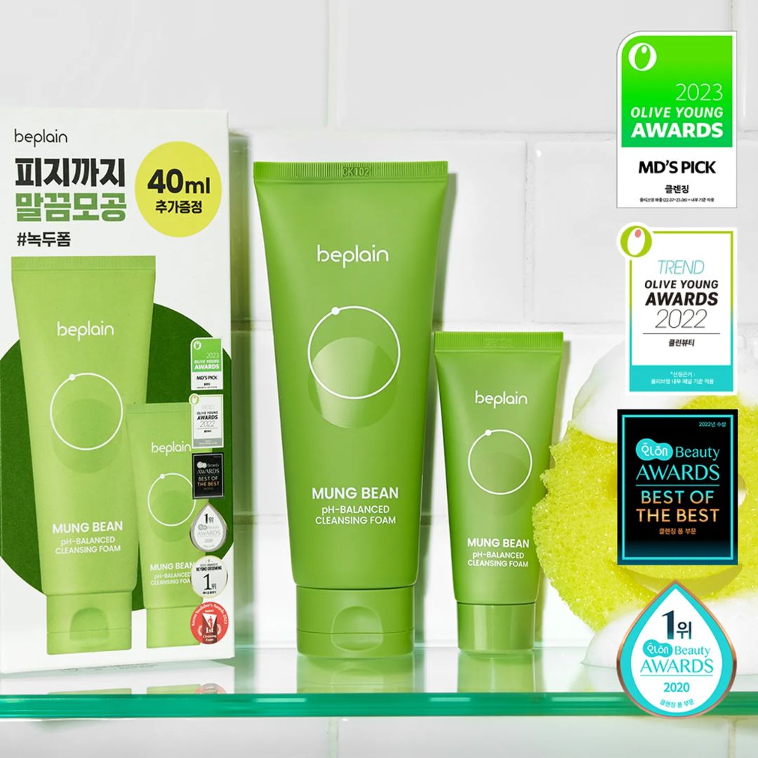 beplain Mung Bean pH-Balanced Cleansing Foam