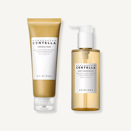 Skin1004 Madagascar Centella Double Cleansing Duo (Light Cleansing Oil + Ampoule Foam)
