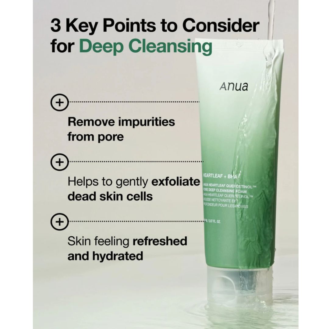 ANUA Heartleaf Quercetinol Pore Deep Cleansing Foam