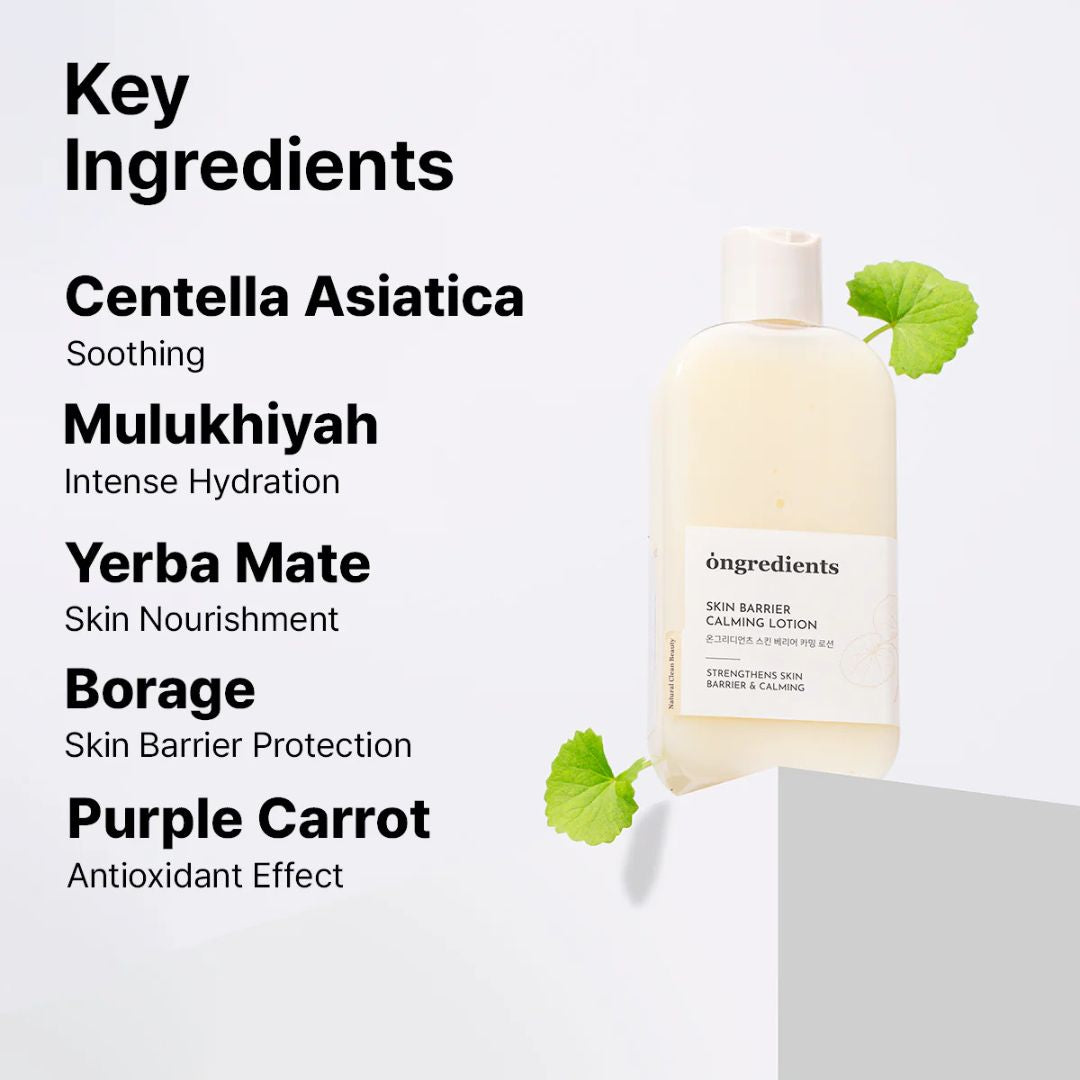 Ongredients Skin barrier Calming Lotion