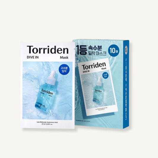 Torriden DIVE IN Hyaluronic Acid Facial Masks (x10)